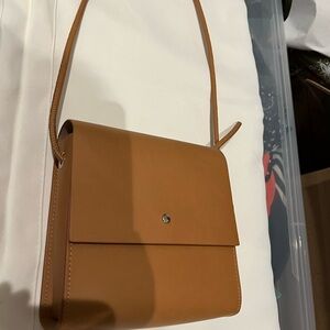 Authentic from Spain. NWOT. Beautiful real Leather Shoulder Bag w:Flap Closure